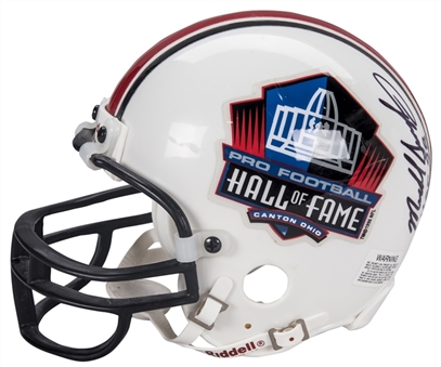 Mike Singletary & Gale Sayers Dual Signed Pro Football Hall Of Fame Mini Helmet (Singletary LOA & Beckett)